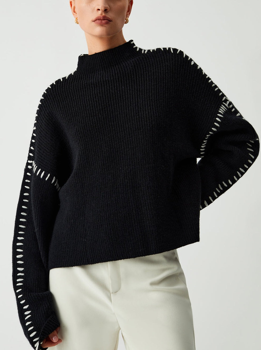 Lux Knit Sweater with pockets OS main image 1