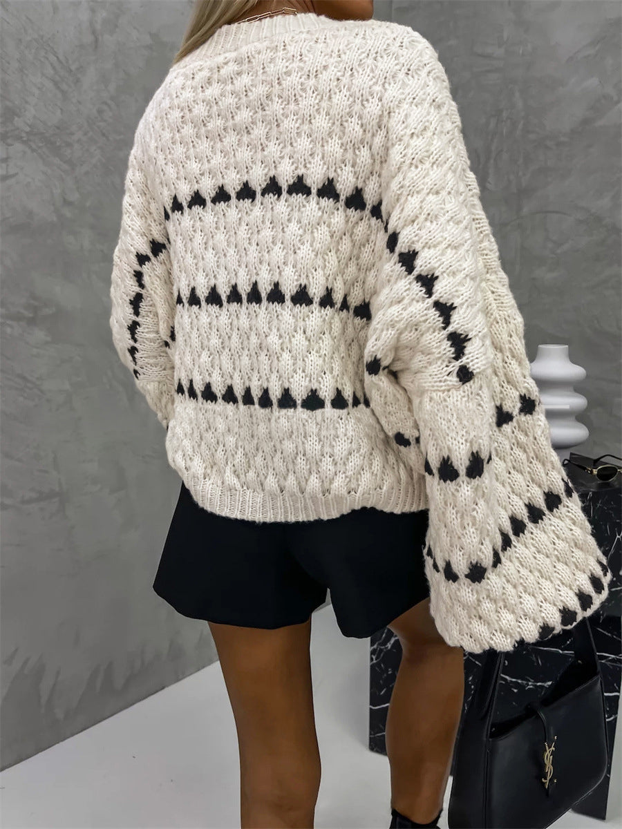 Modelo Puffer Sleeve Knit Sweater