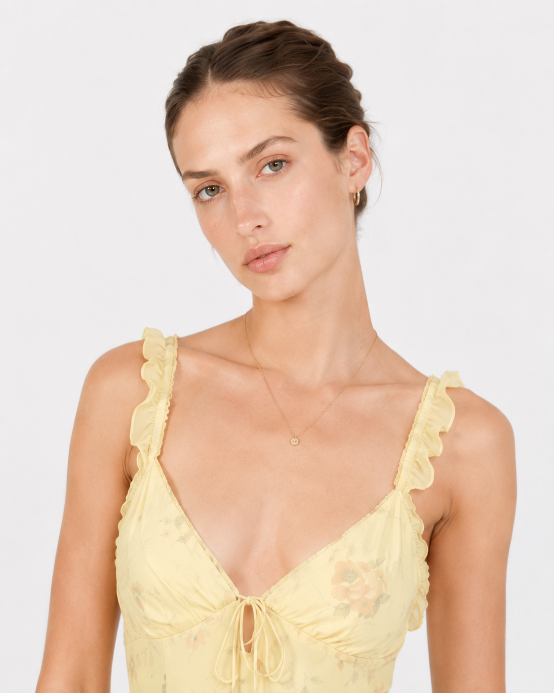 Delilah Floral Maxi Dress M / Floral Yellow Delilah Floral Maxi Dress M / Floral Yellow