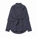 Vintage Century Plaid Scarf-Tie Shirt