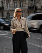 Banbury Faux Suede Cropped Trench Jacket