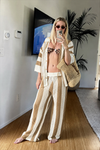 Camara Striped Crochet Co-Ord Set