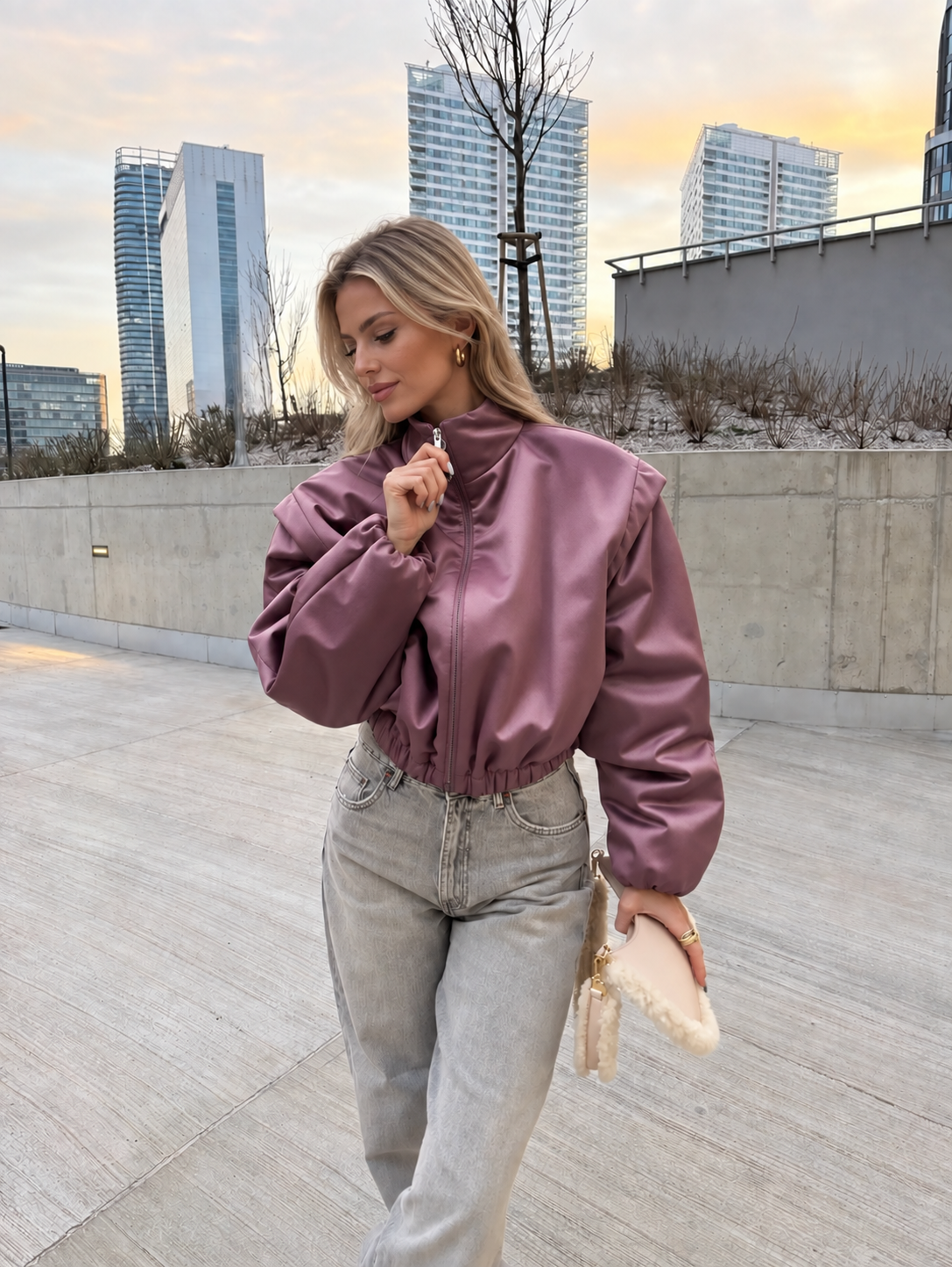 Maven Satin Puffer Jacket