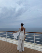 Valentine Asymmetric Maxi Dress back