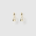 Micha Padlock Huggie Earrings