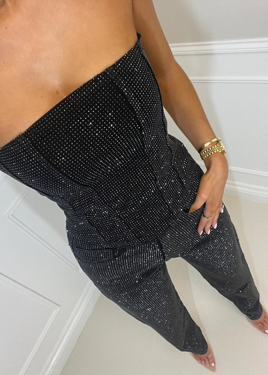 Juniper Diamanté Denim Corset & Jeans Set