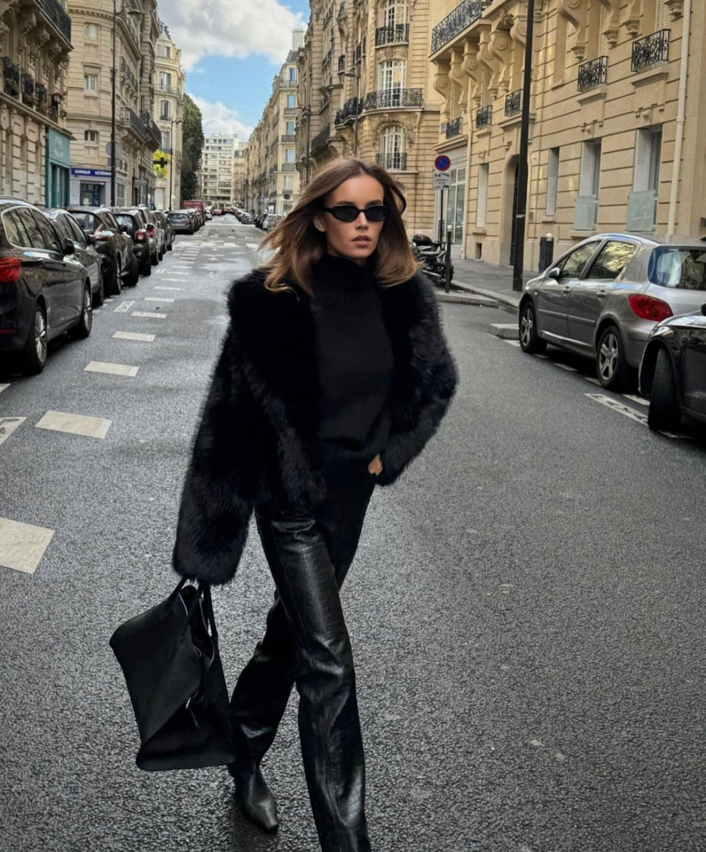 Dames Ferryhill Faux Fur Jas - Luxe in Diep Bourgogne