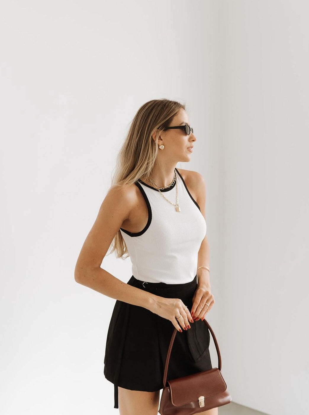 La Riviera Contrast Trim Tank Top