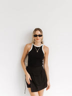 La Riviera Tanktop mit Kontrastbesatz