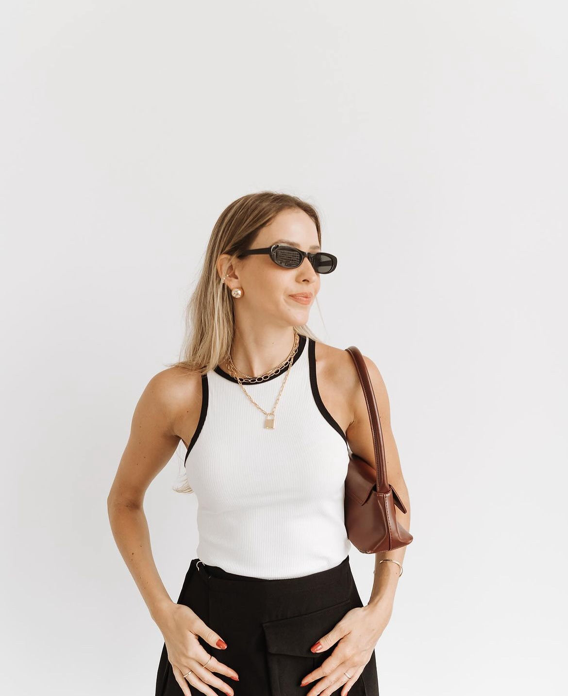 La Riviera Contrast Trim Tank Top