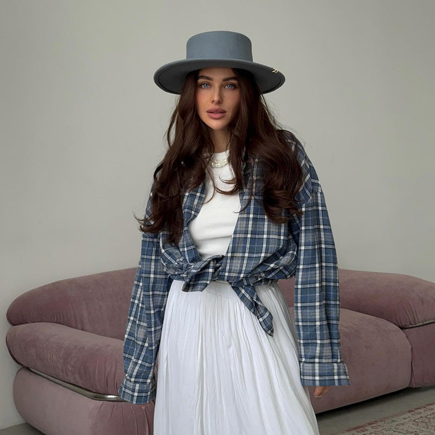 Camicia a quadri oversize vintage secolo