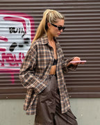 Camicia marrone oversize vintage secolo