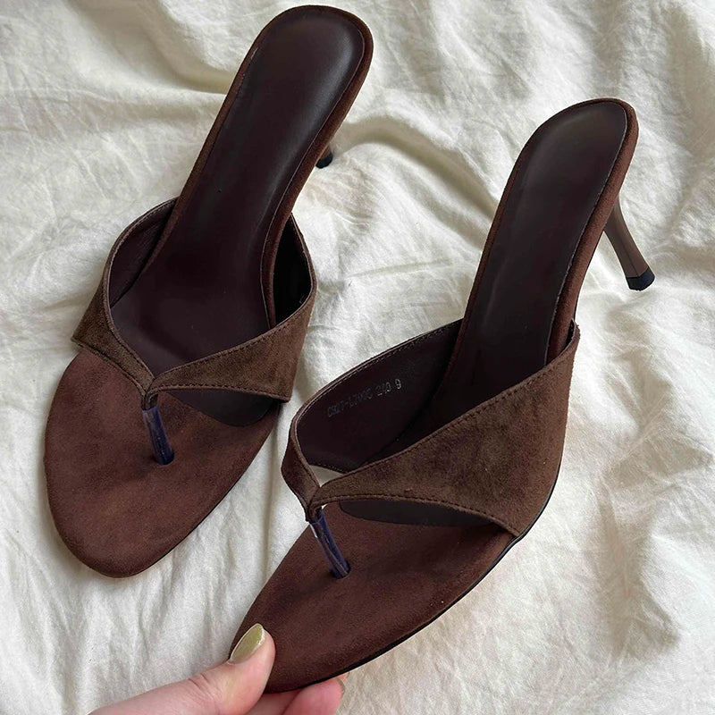 Aeden Paris Suede Kitten Heels