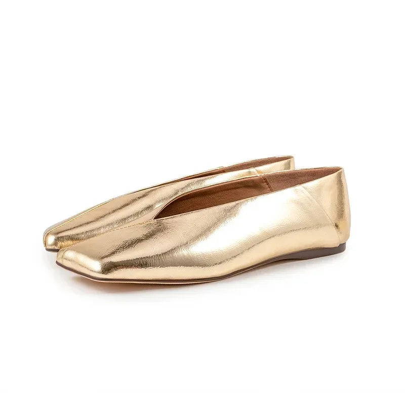 Moreno Italia Square-Toe Ballet Flats