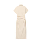 Diana Tricot Snatched Waist Denim Midi Dress
