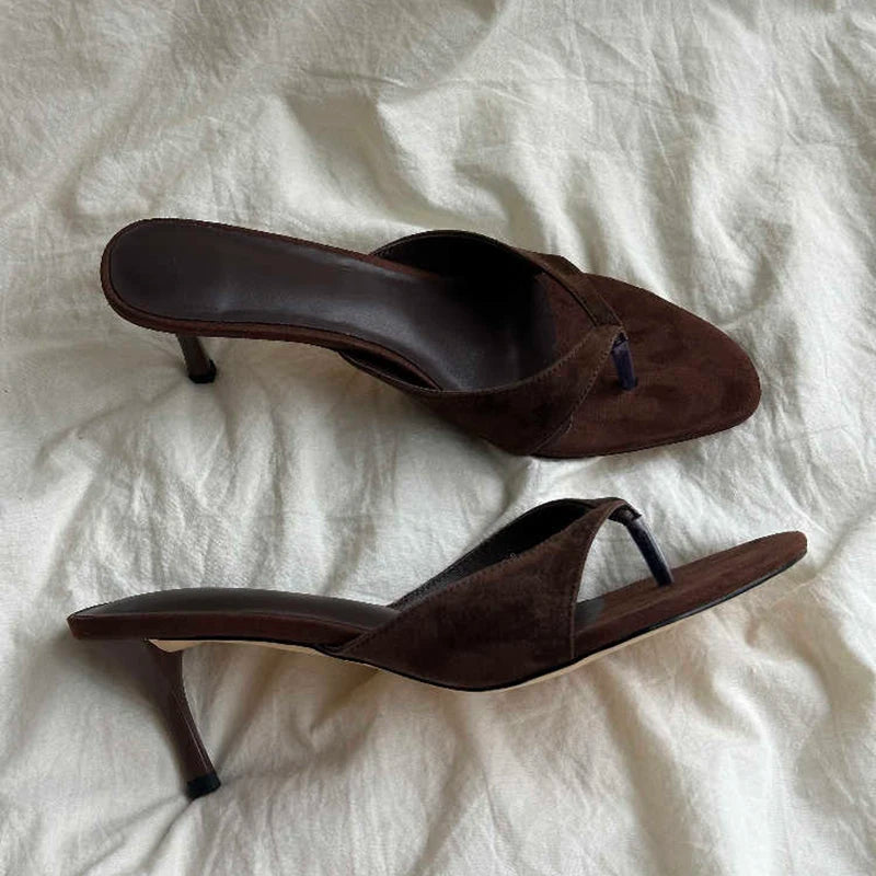 Aeden Paris Suede Kitten Heels