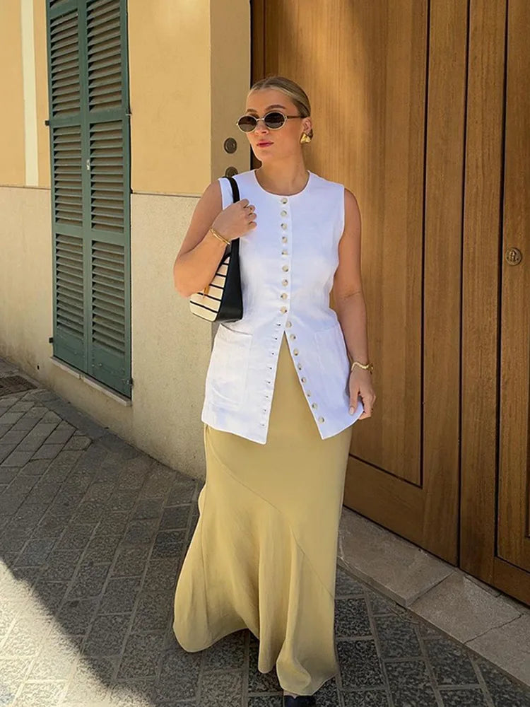 Diana Tricot Longline Waistcoat