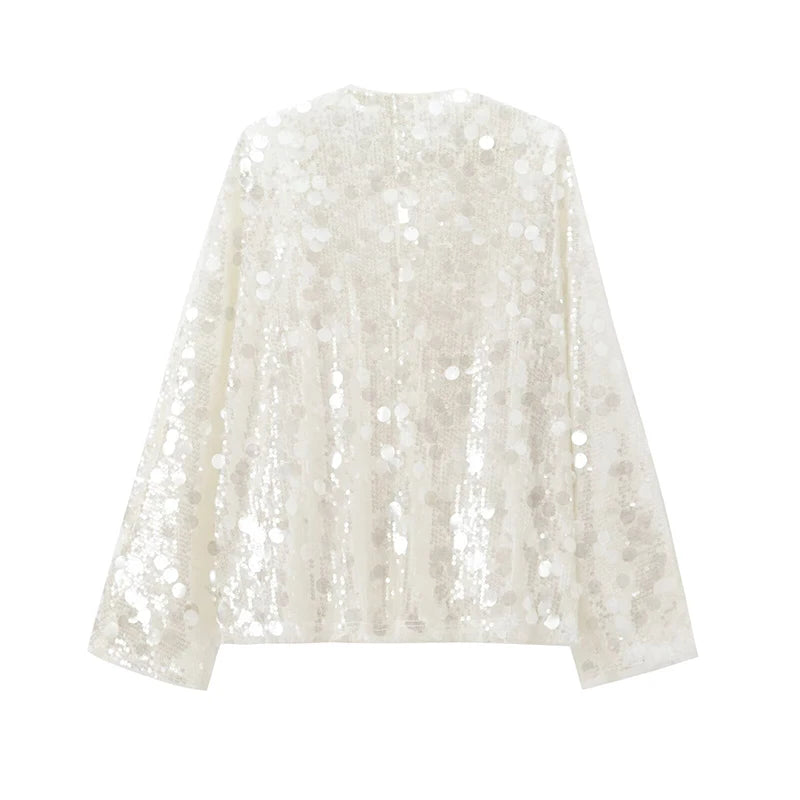 Mach & Aliza Sequin Kimono Top