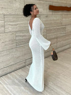 sheer resort dress Hauture Beaded Strap Backless Maxi Dress, Evening Dresses For Women, Where To Buy Vacation Evening Dresses, Sheer Resort Dress Beige Summer Sexy