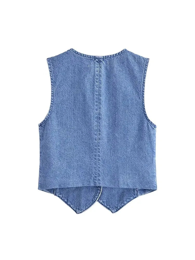 Modelo Denim Waistcoat