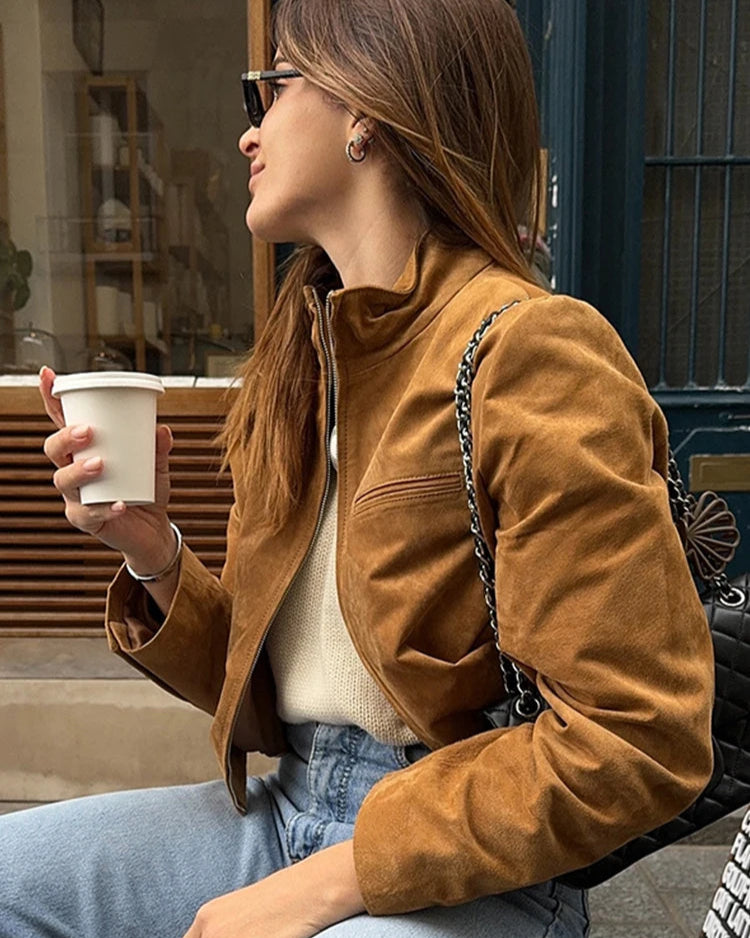 Maven Suede Cropped Jacket