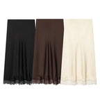 Dina Tricot Lace Trim Midi Skirt