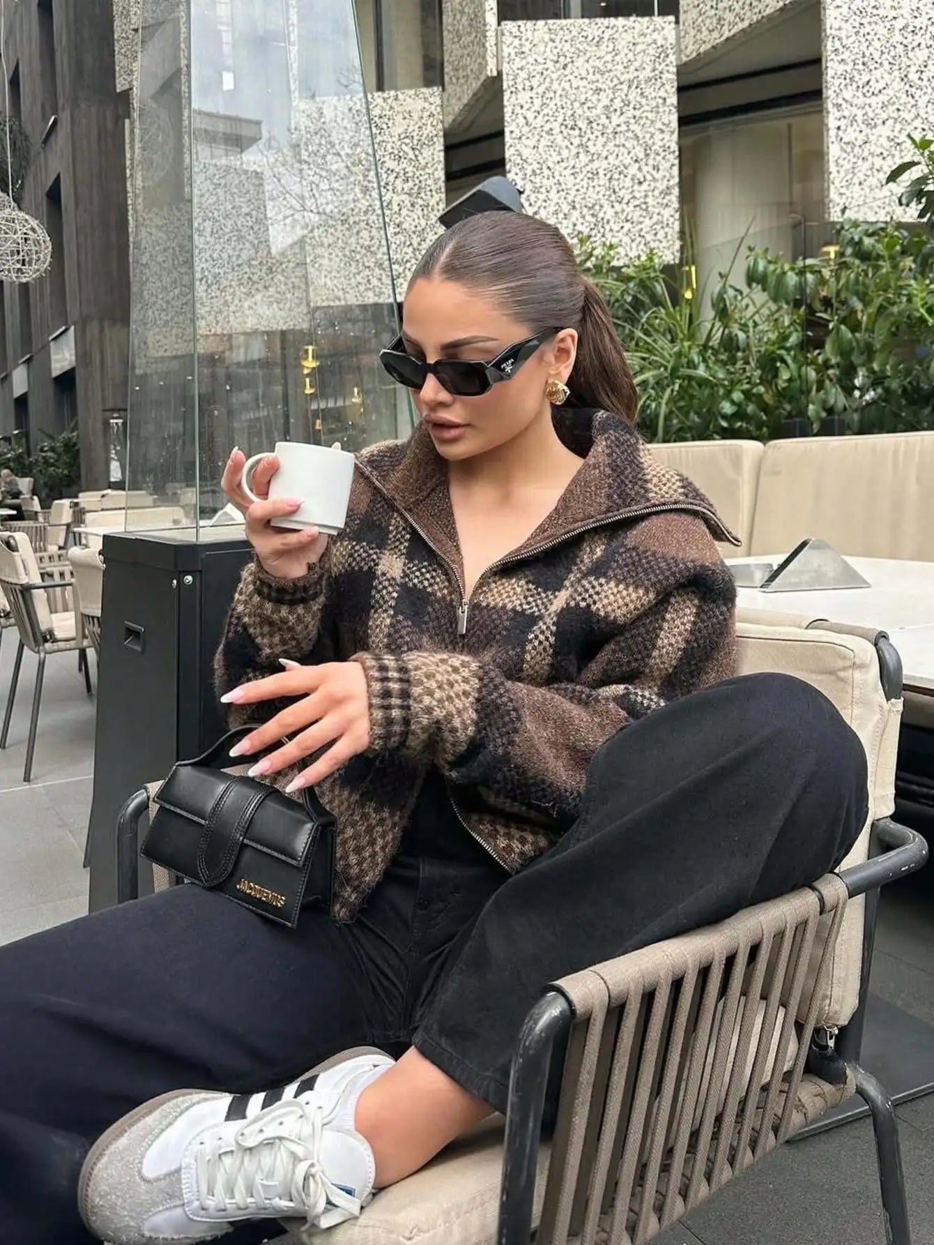 Jacques Vintage Plaid Knit Jacket