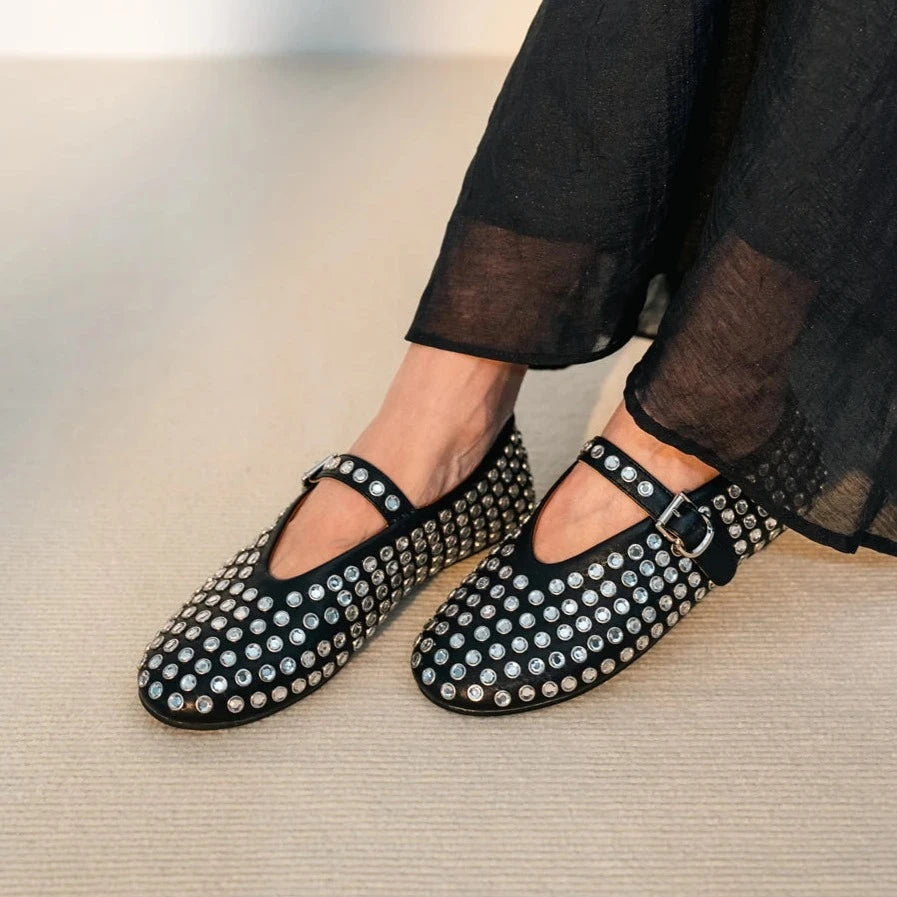 Aeden Paris Studded Ballet Flats – luxevintage