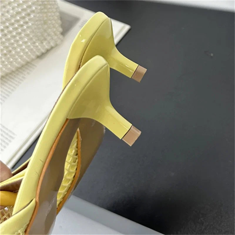 Aeden Paris Mesh Kitten Heels