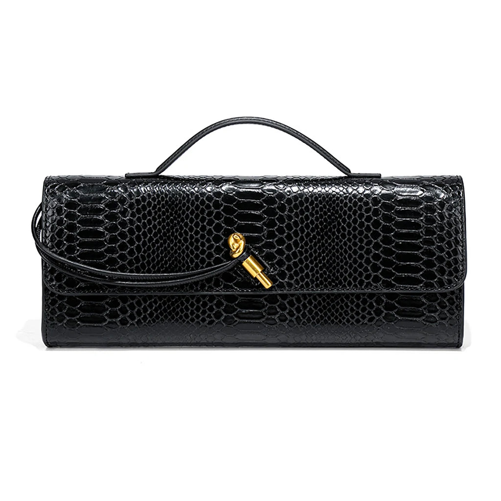 Bergamo Clutch in Croc