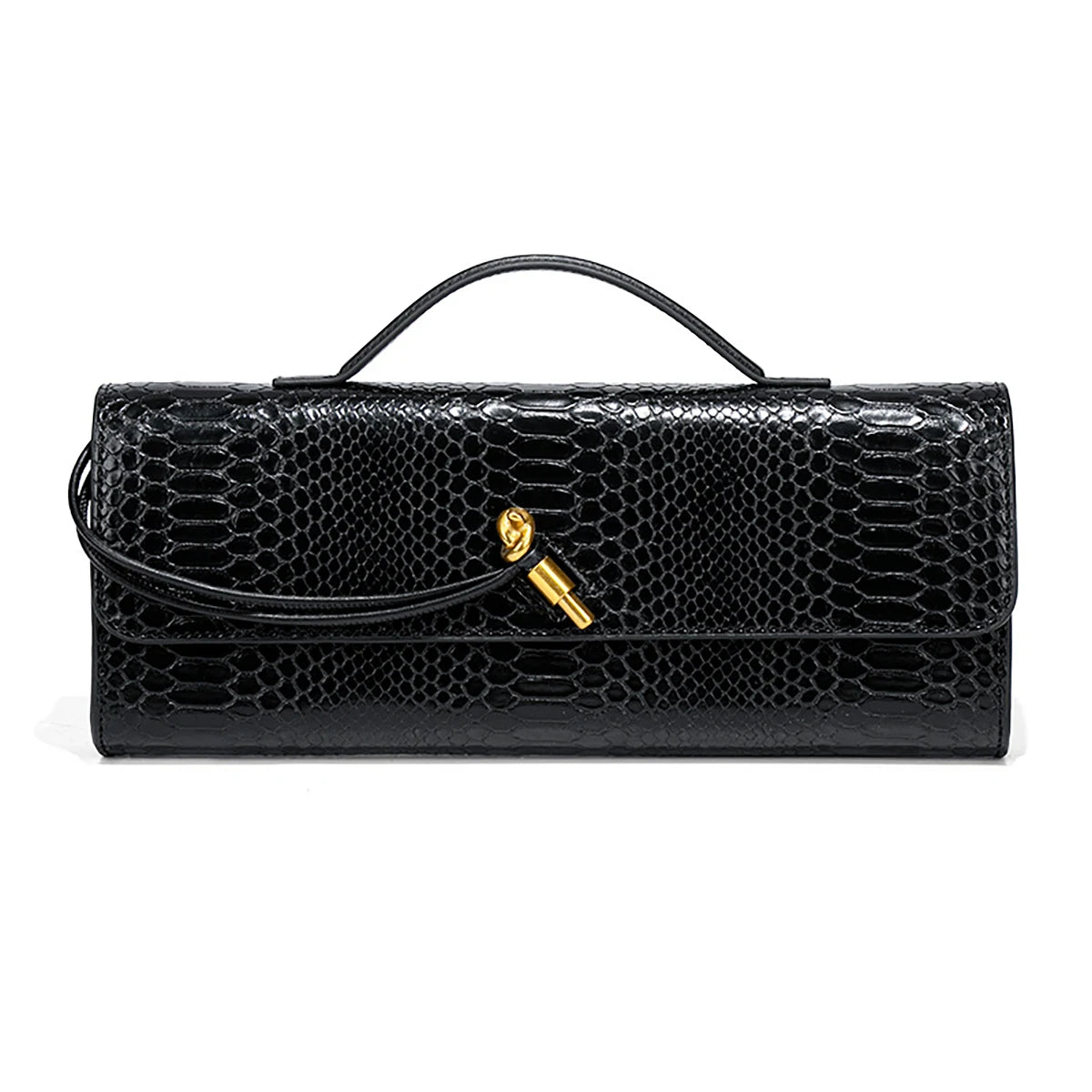 Bergamo Clutch in Croc