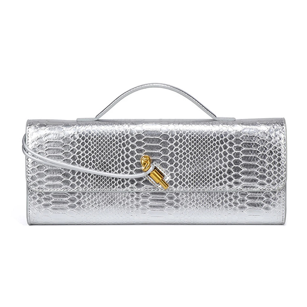 Bergamo Clutch in Croc