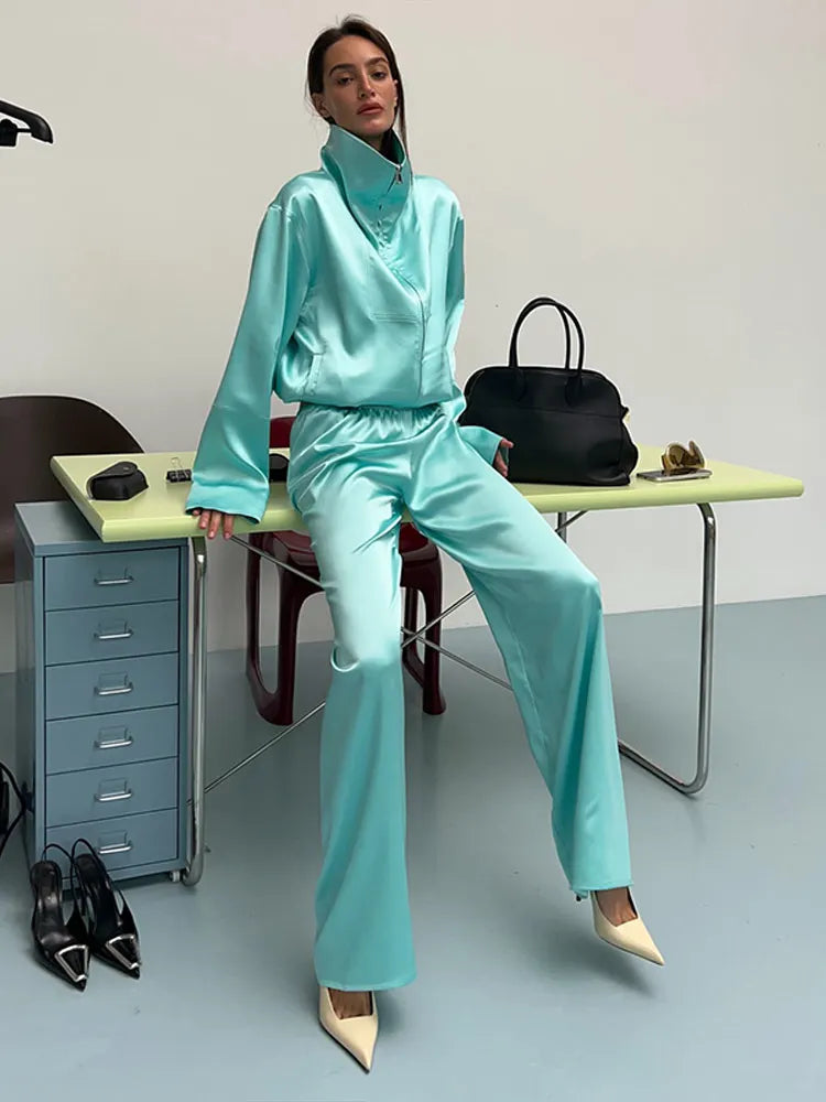 Kendall Satin Zip Co-Ord Set back