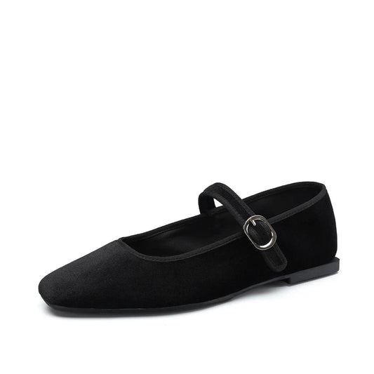 Aeden Paris Velvet Ballet Flats