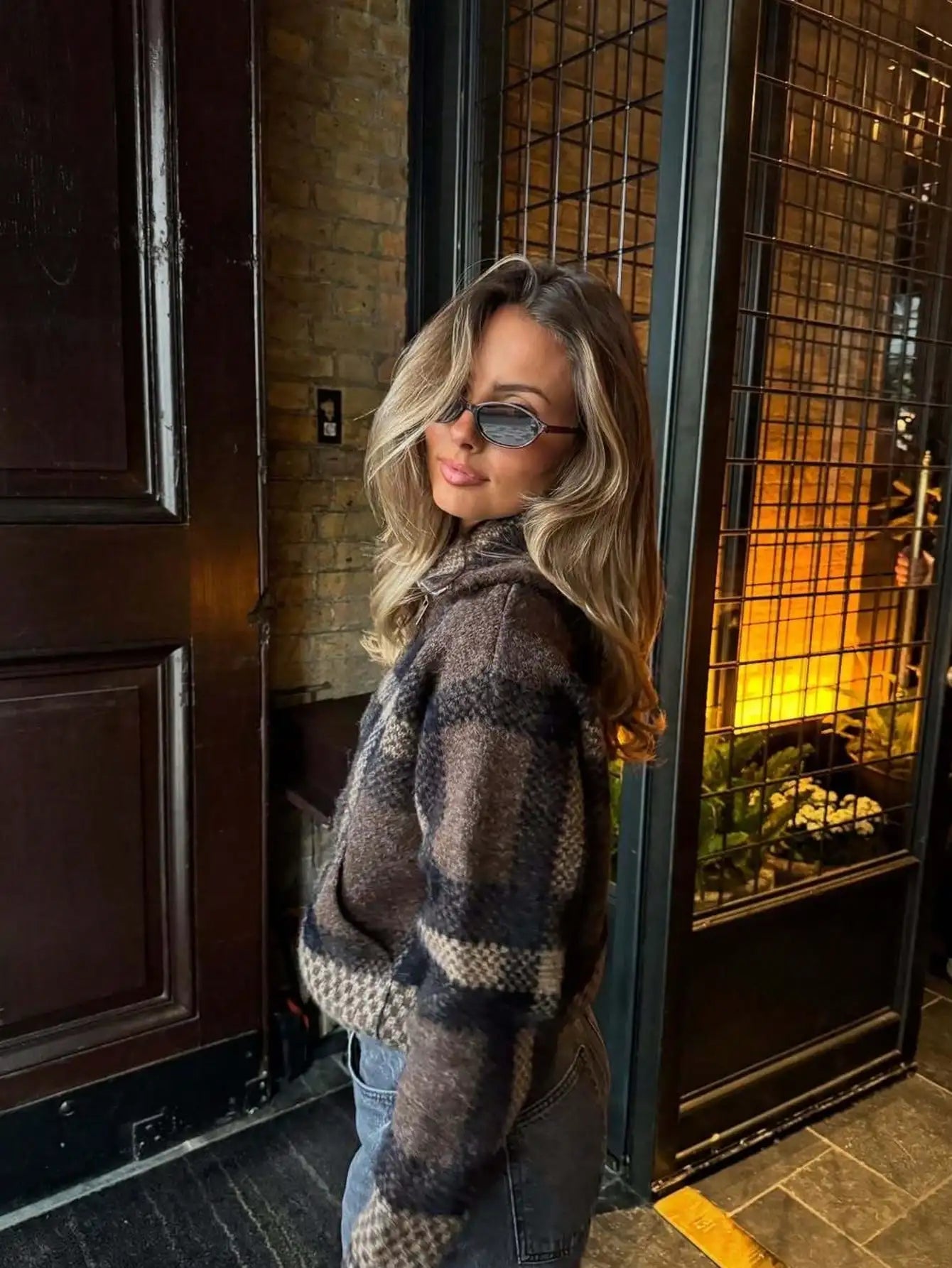 Jacques Vintage Plaid Knit Jacket