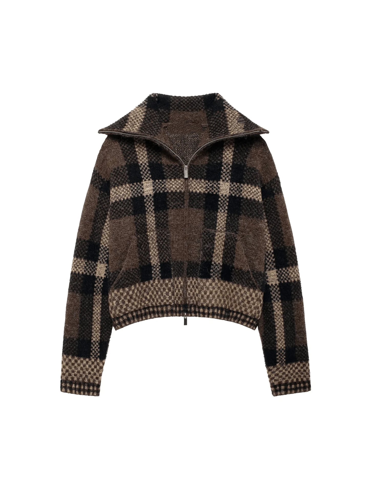 Jacques Vintage Plaid Knit Jacket
