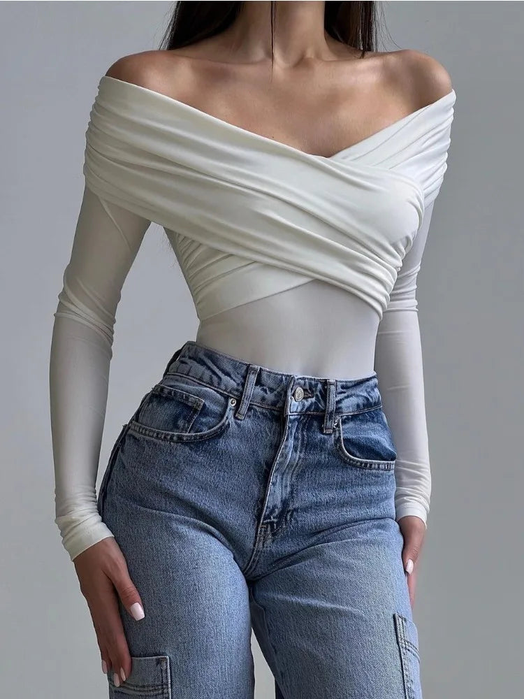 Kendall Crossed Off-Shoulder Top