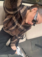 Jacques Vintage Plaid Knit Jacket