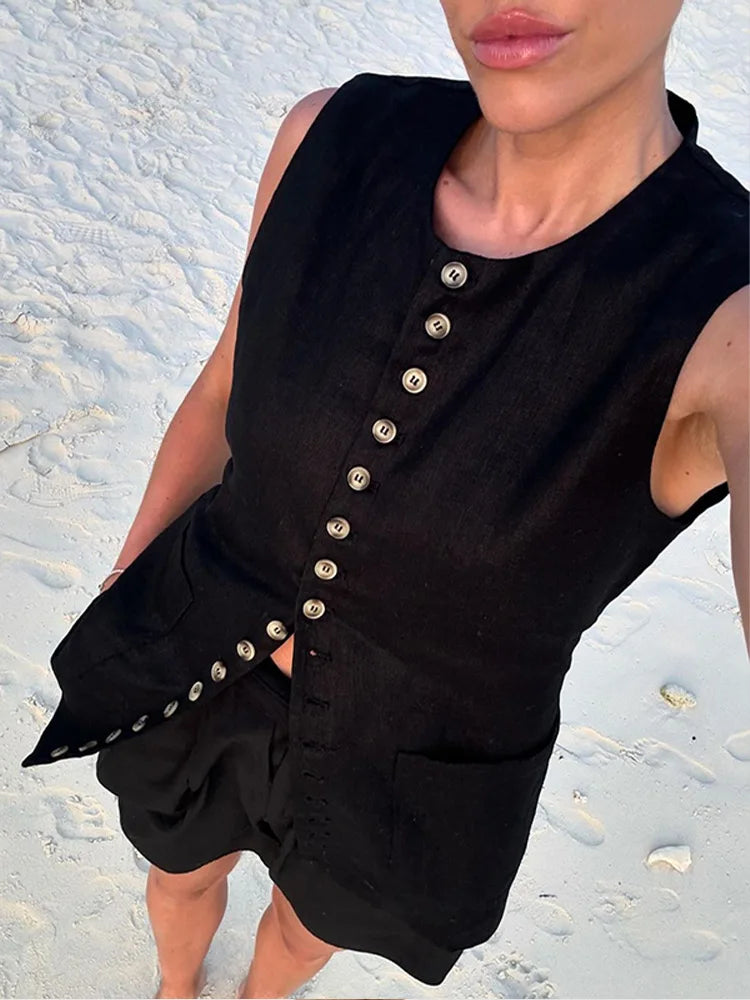 Diana Tricot Longline Waistcoat