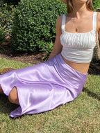 Diana Tricot Midirock aus Satin