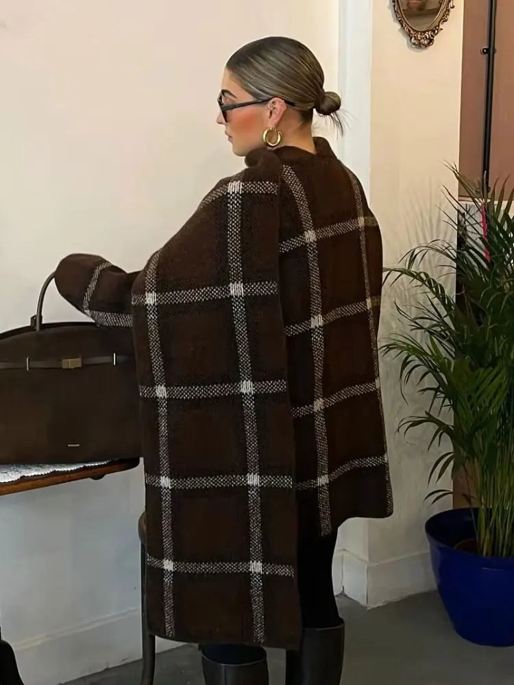 Jacques Vintage Plaid Scarf Jacket