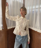 Vintage Century Mandarin Floral Lace Blouse