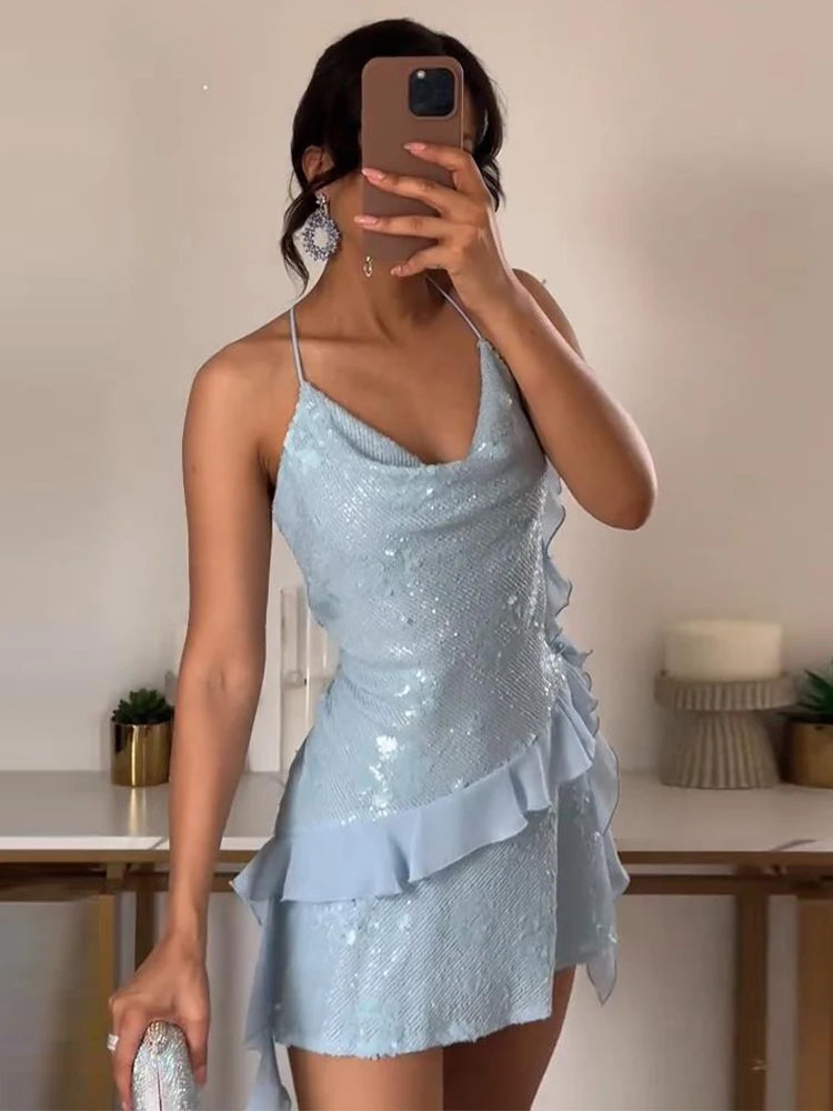 Mach & Aliza Sequin Mini Dress