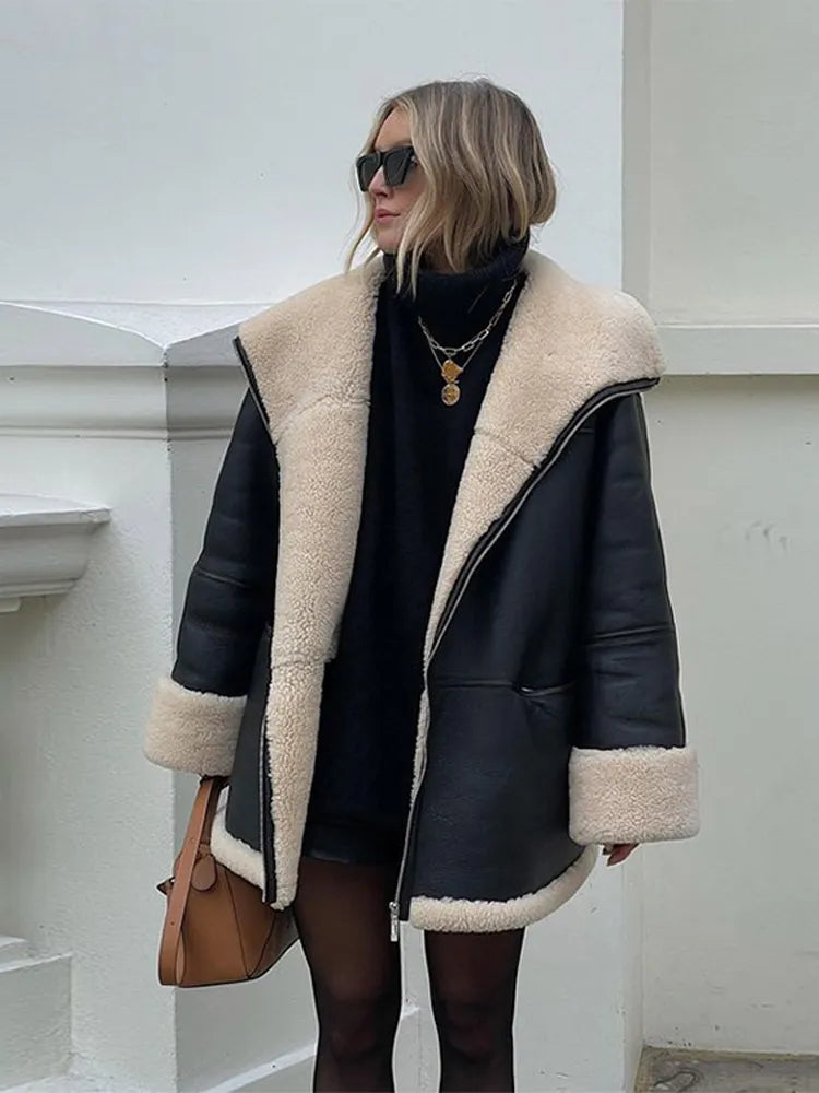 Hartford Oversized Shearling Jacket