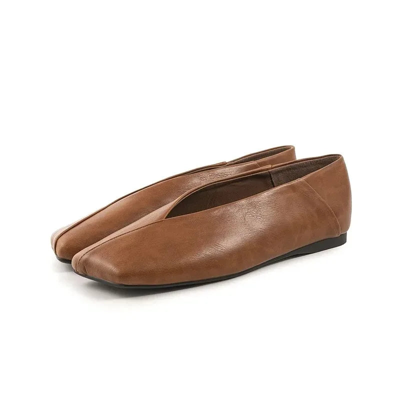 Moreno Italia Square-Toe Ballet Flats