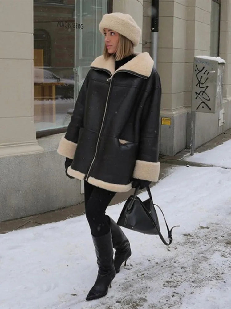 Hartford Oversized Shearling Jacket