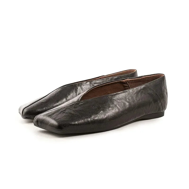 Moreno Italia Square-Toe Ballet Flats