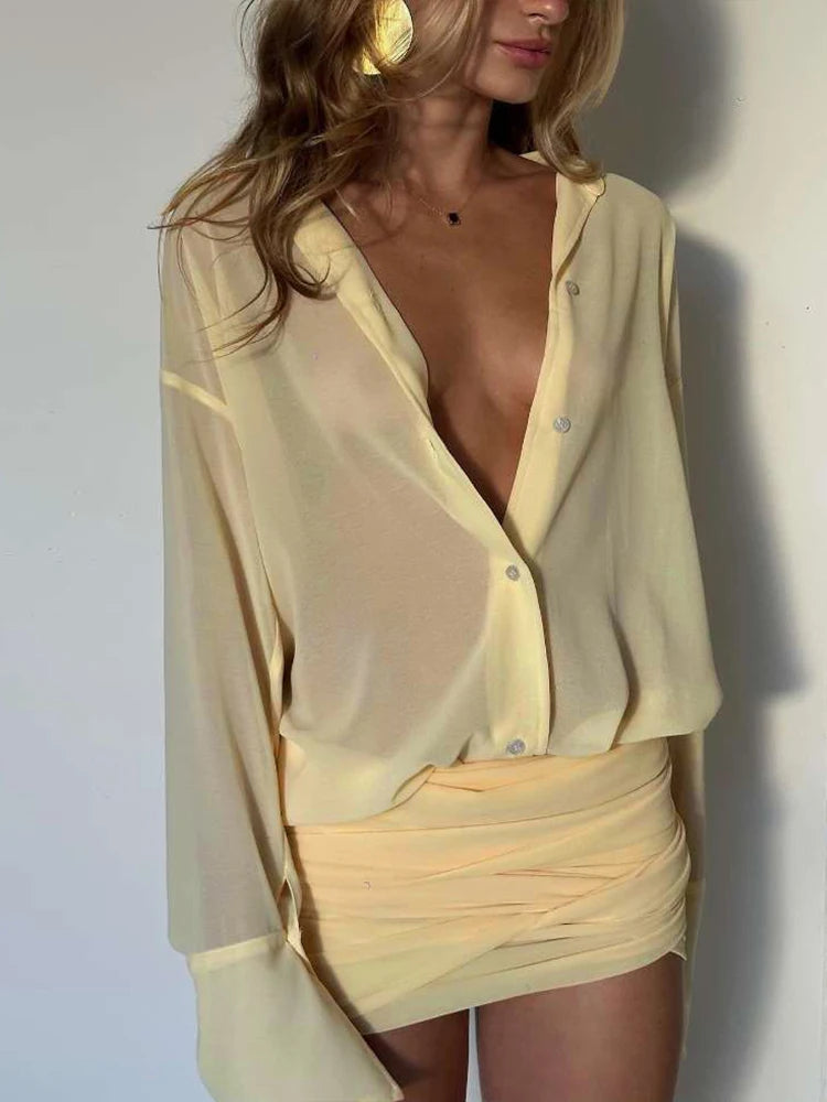 Kendall Butter Yellow Shirt Dress