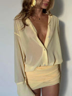 Kendall Butter Yellow Shirt Dress