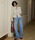 Vintage Century Mandarin Floral Lace Blouse